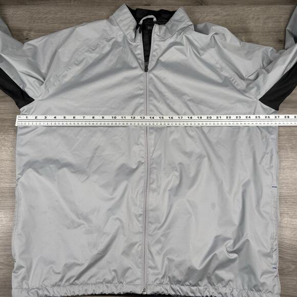 Adidas Jacket Mens Size XL Gray Full Zip Climastorm Windbreaker Lightweight - Picture 7 of 16